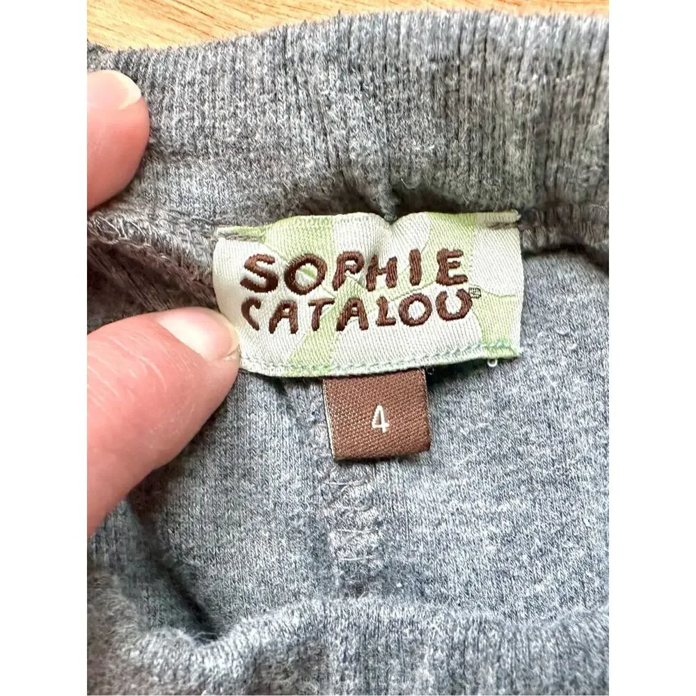 Sophie Catalou Girls Skirted Leggings Gray 2-in-1 Skirt Pants Size 4